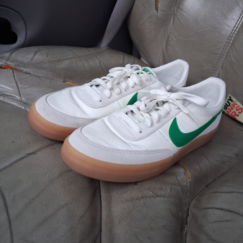 Nike Killshot 2 White and Green Gum Sole Sneakers